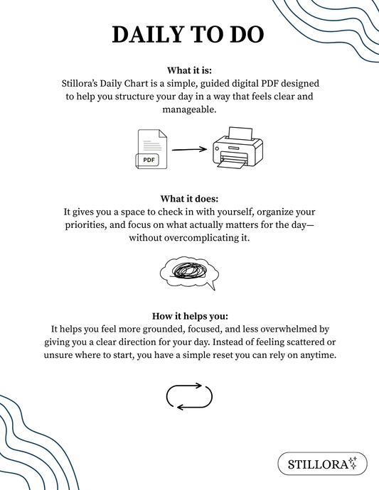 The Daily To Do Chart ✧