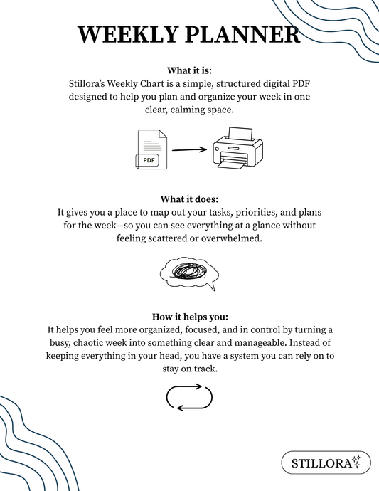 The Weekly To Do Chart ✧